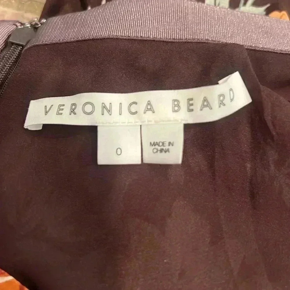 NWOT Veronica Beard Pixie ruched floral print satin midi skirt in Oxblood - Picture 8 of 8